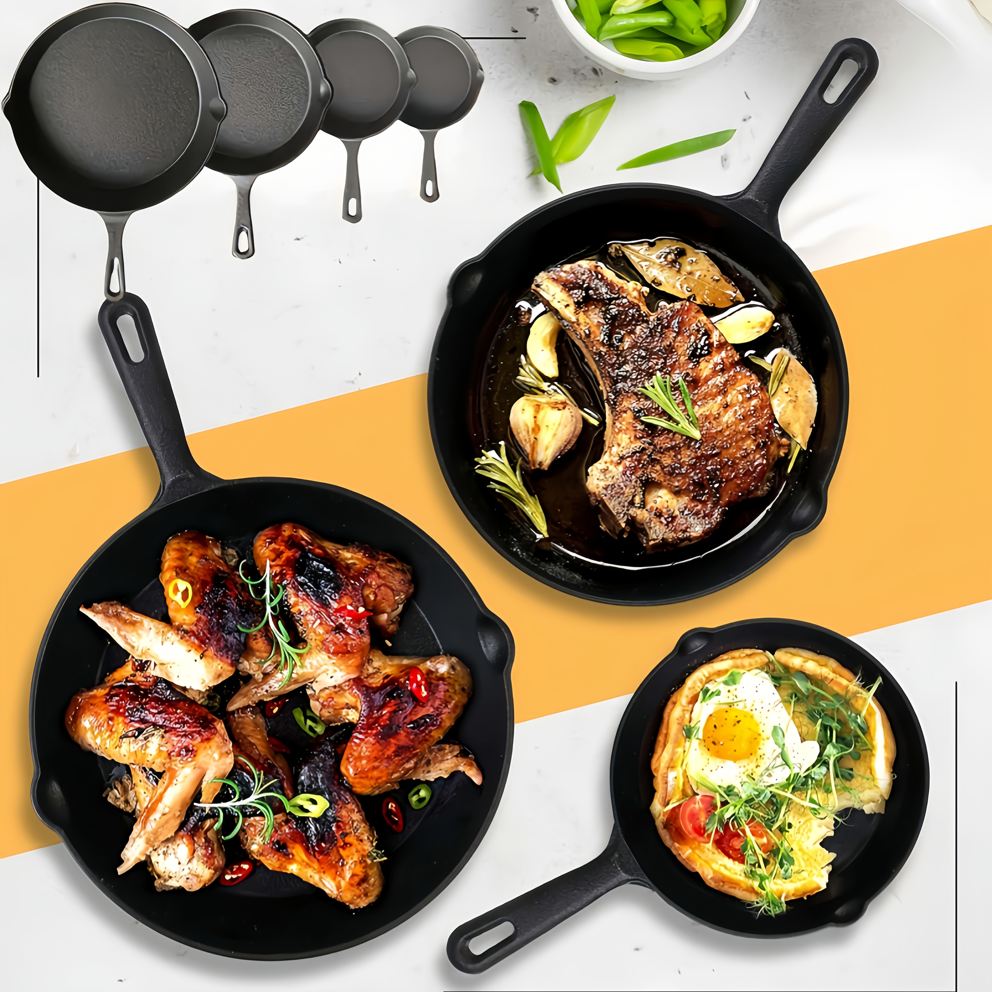 Cast Iron Skillet Set