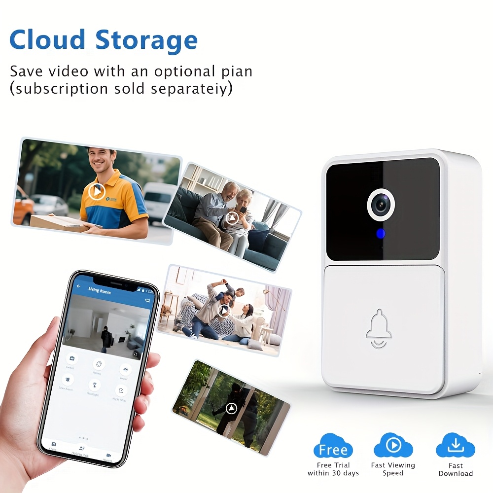 the x3  video doorbell features night vision usb rechargeable battery two way microphone and an   smart       colors for a secure monitoring solution Product details 2