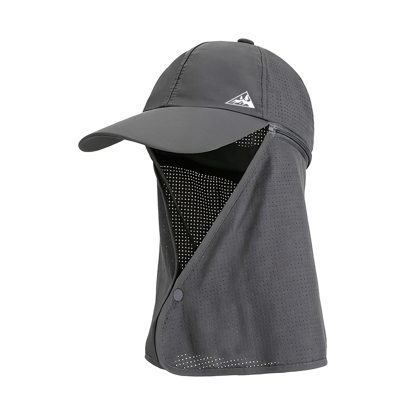 TEMU Men's Outdoor Camping Sunshade Summer Hat Casual Sports Fashion Trendy Removable Hat Women's Versatile Cap