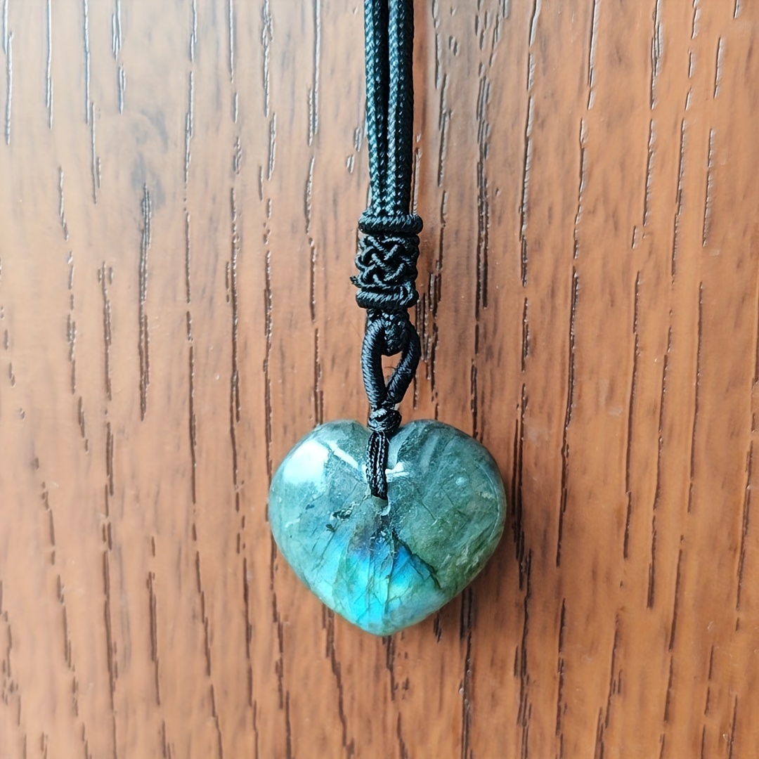 gem labradorite heart shape pendant moonlight - Temu Canada