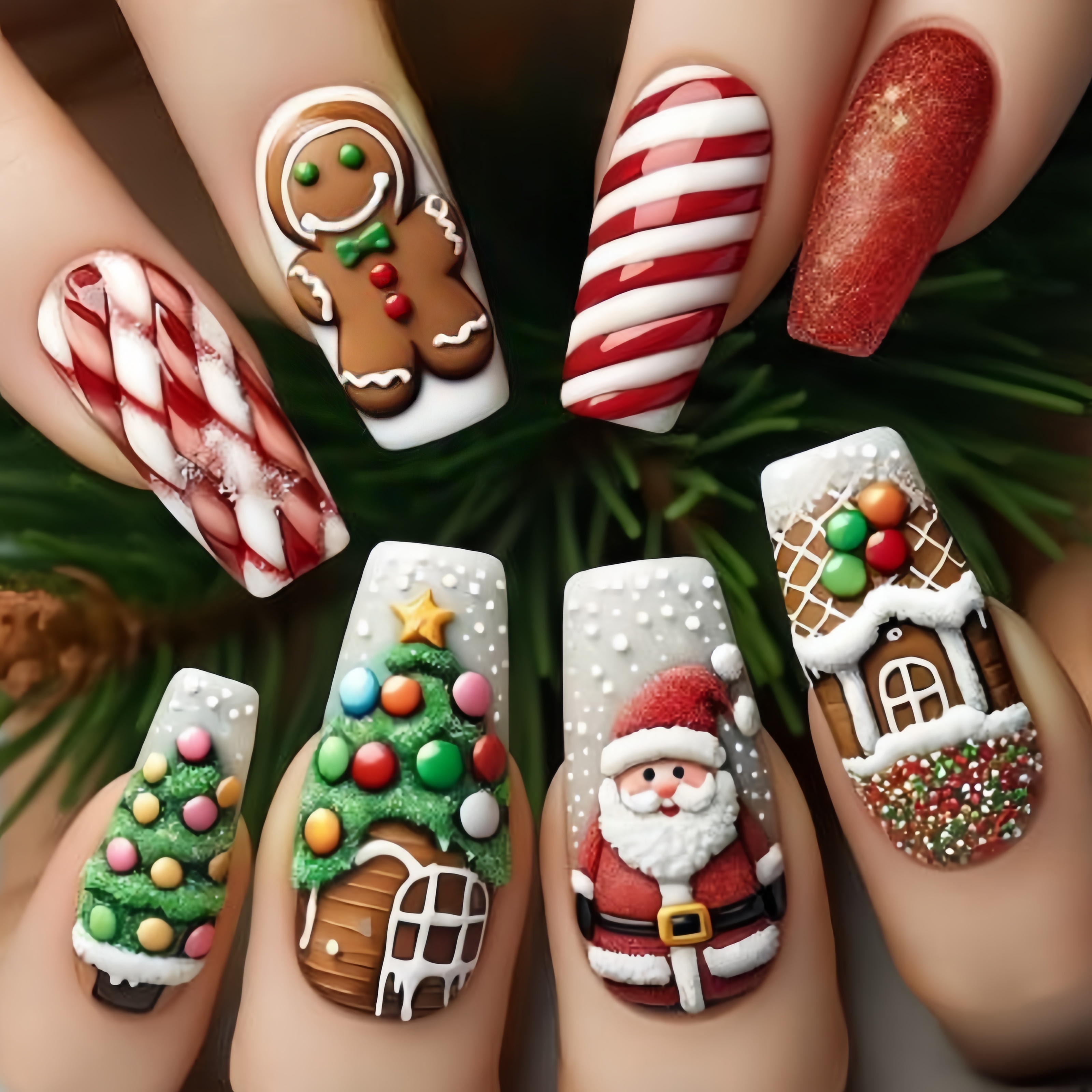 

24pcs Christmas Set - , & - , Red False For Women And