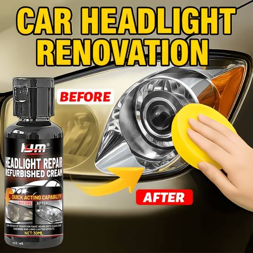 car headlight repair tool kit restores oxidized yellowed headlights scratches