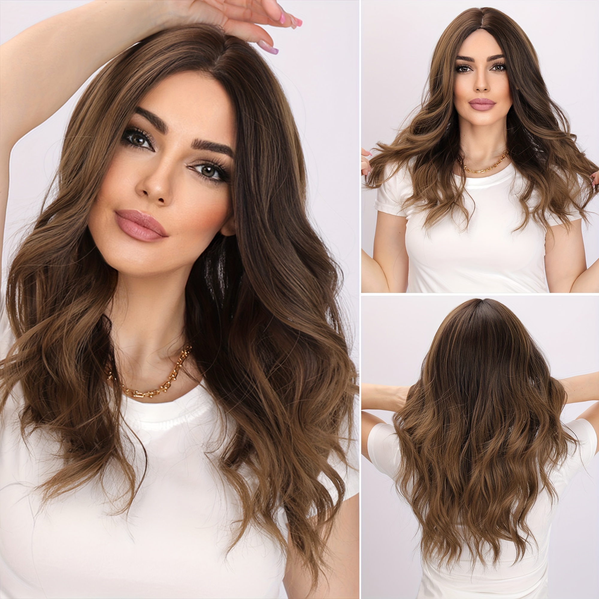 

Smilco 22 Inch Brown Gradient Curly Synthetic Wig - Heat-resistant, Easy To Shape, Paired With A Comfortable Rose Mesh Hat To Create A Daily Look