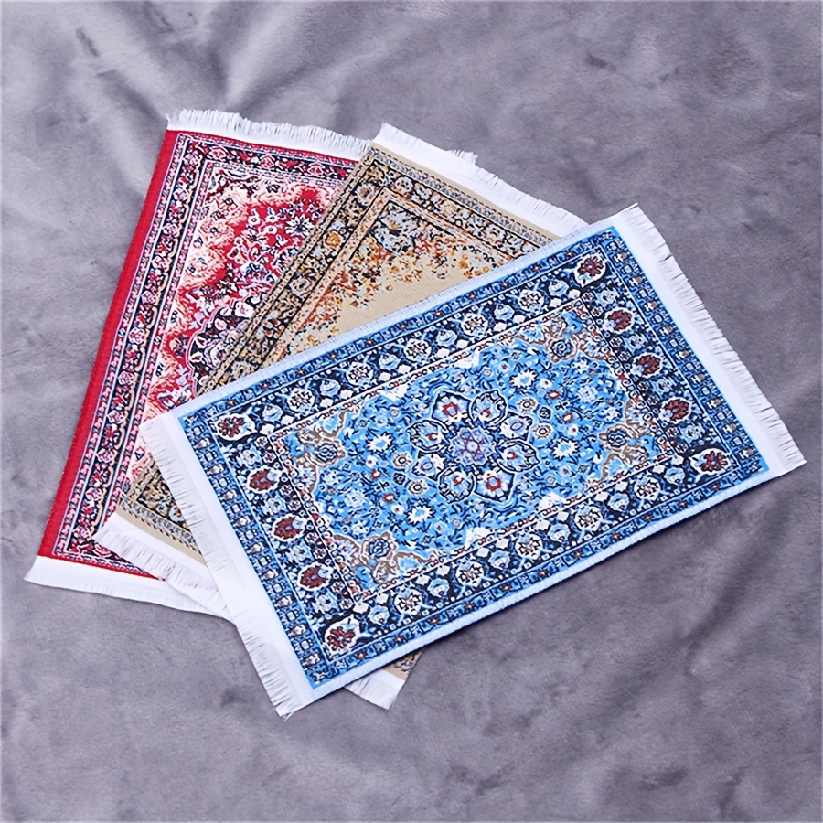 Image of 3pcs, Dollhouse Miniature Floor Mat Decoration, Pocket Scene Photography Props, Scene Ornaments, Collectible Gift For Hobbyists And Enthusiasts