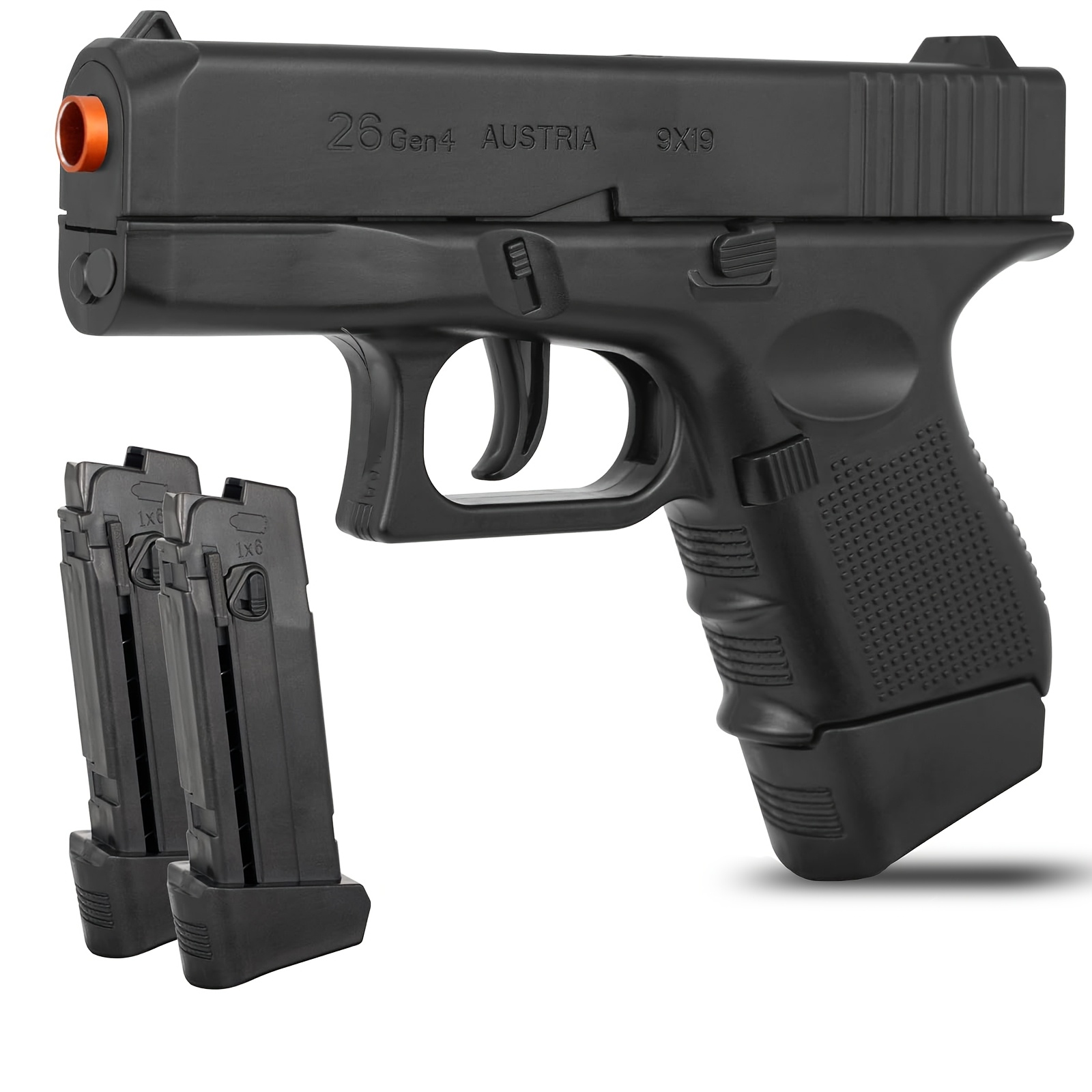 G26 Soft Bullet Gun Toy Pistol With 100 Bullets, 12 Shells, And 2 Magazines New Toy Gun Pistol Hollow Hanging Machine, Toy Foam Blaster, Outdoor Sports Shooting Game