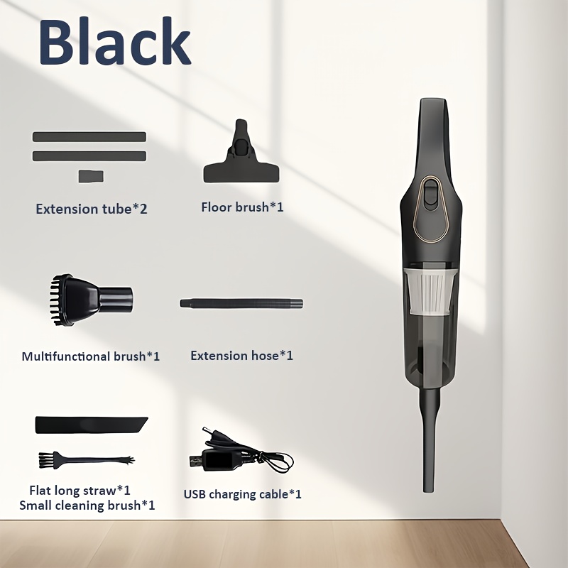 Cordless Handheld Vacuum Cleaner with Dual 2000mAh Batteries, USB Charging & Strong Suction - Lightweight ABS Design, Multi-Functional Attachments for Indoor/Outdoor Use, Cordless Vacuum Cleaner, Quick Cleanup, Ergonomic Grip, Highquality Construction, Office Cleaning, Home Maintenance, Compact Design, Durable Construction, Apartment Dwellers