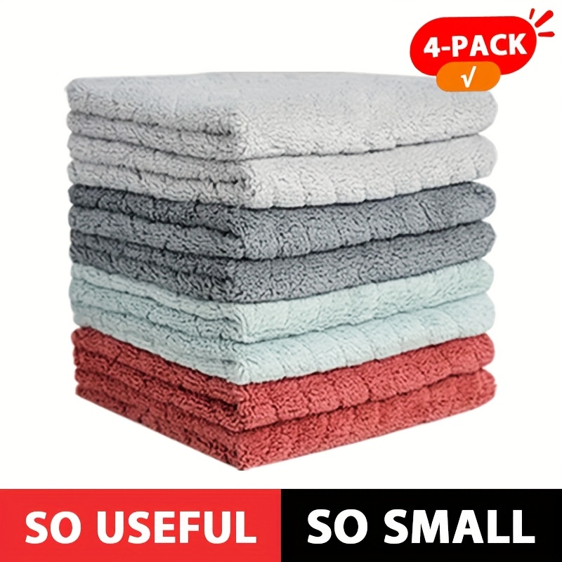 

4pcs, Square Towels, 11*11inch, Bathroom Soft And Absorbent Towels, Soft Face Towels, Hand Towels, Household Towels, Bathroom Supplies, Bathroom Accessories,