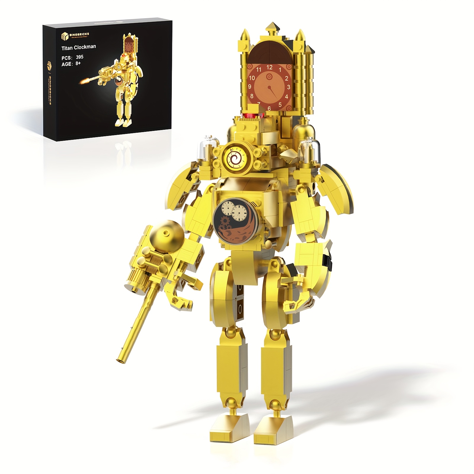 Titan Clockman Robot Building Block Set with Movable Joints