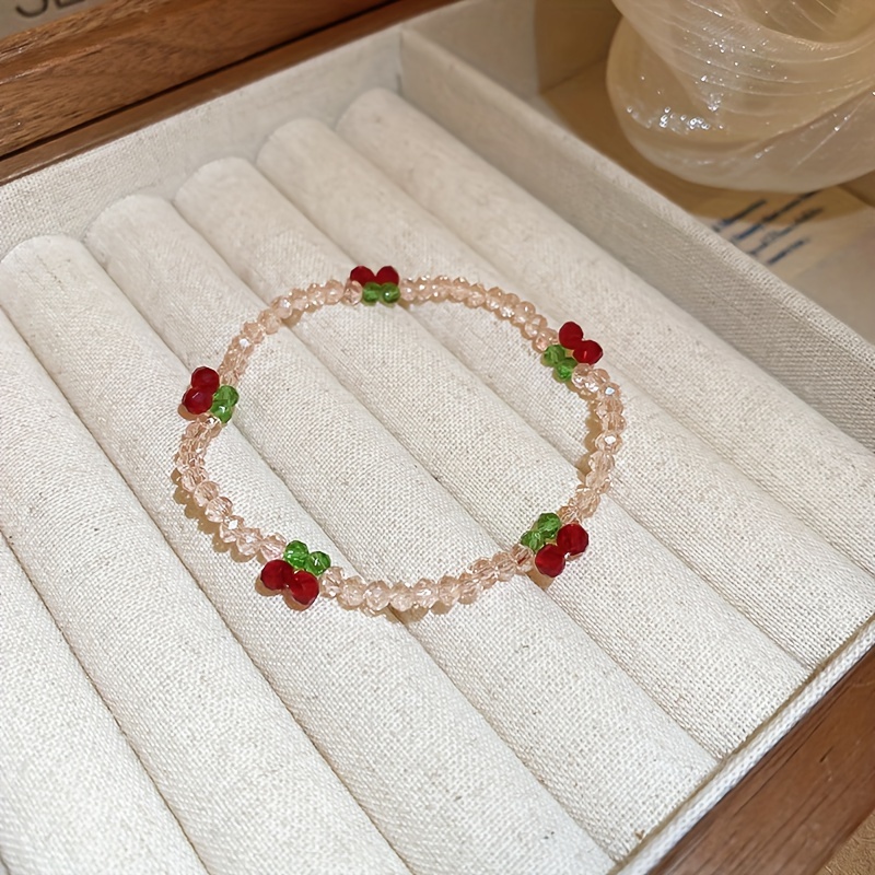 Bohemian Cherry Bead Bracelet Set