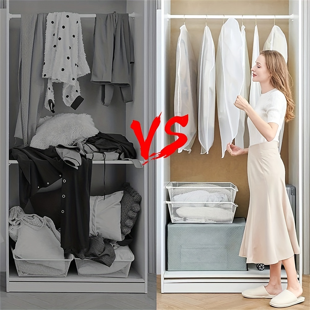 clear hanging garment bags clothes protective cover wardrobe