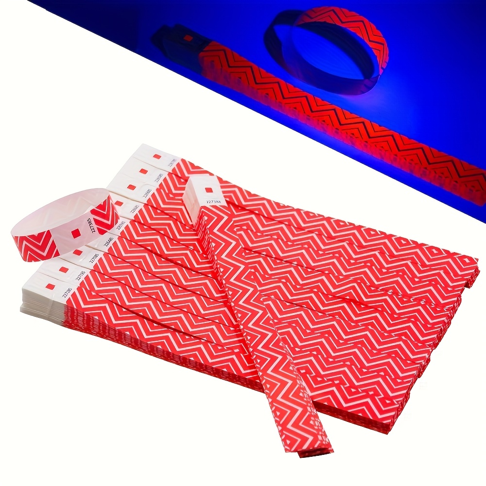 TEMU 100 Pezzi Braccialetti Neon per , Braccialetti ID per Feste, - Chiusura Adesiva Resistente, di Facili da , Natale, Halloween, Matrimoni e Feste,