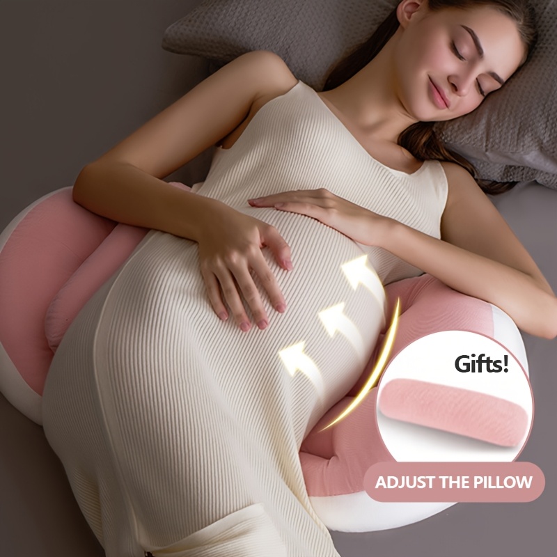 Ergonomic Maternity Pillow For Side Sleepers - U-shaped Pregnancy Support Cushion With Lumbar Protection, Soft Polyester Fill For Comfortable Belly & Back Relief, Ideal For Pregnancy Care, Christmas