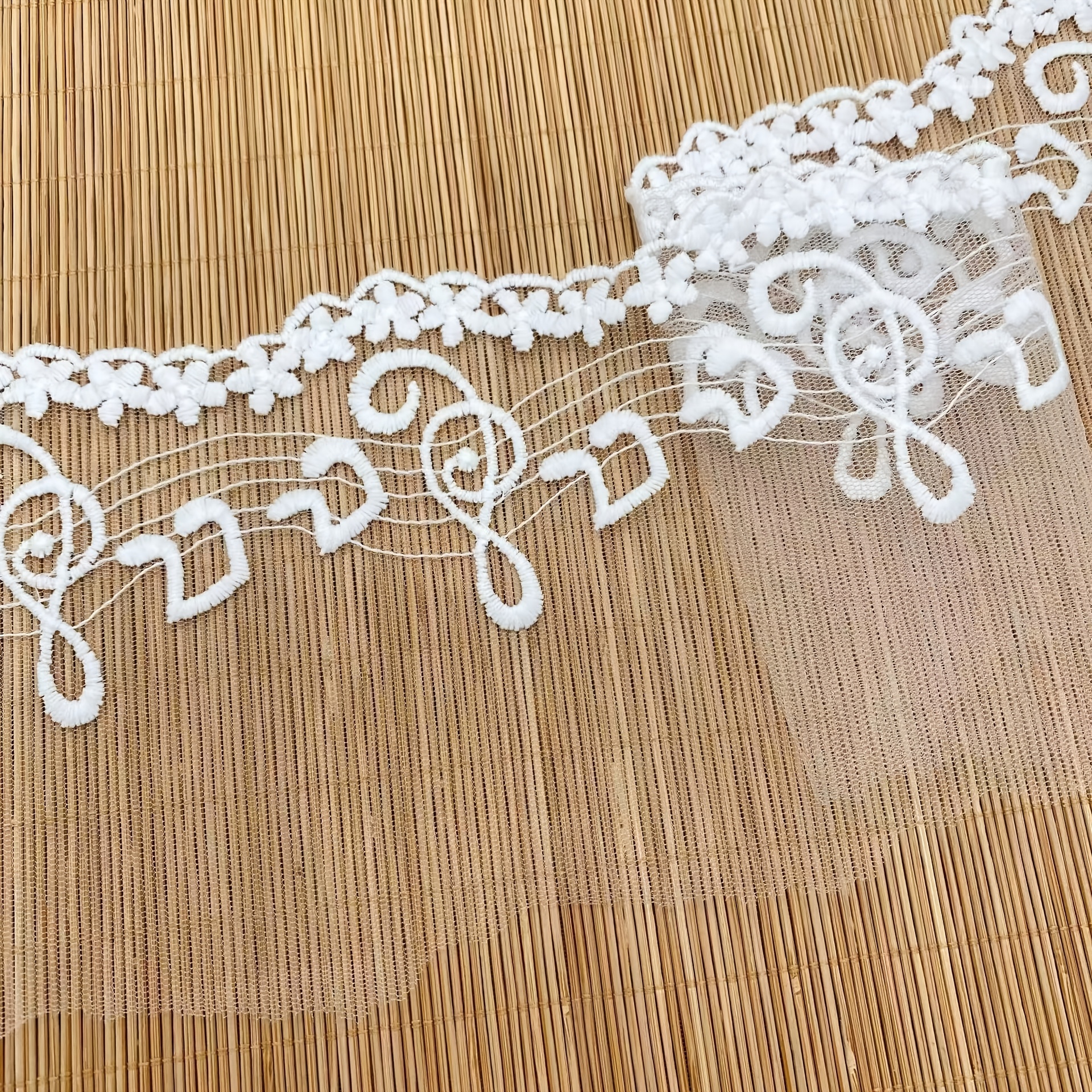 TEMU Lace Mesh , Musical Note Pattern Lace Fabric, Clothing Additions