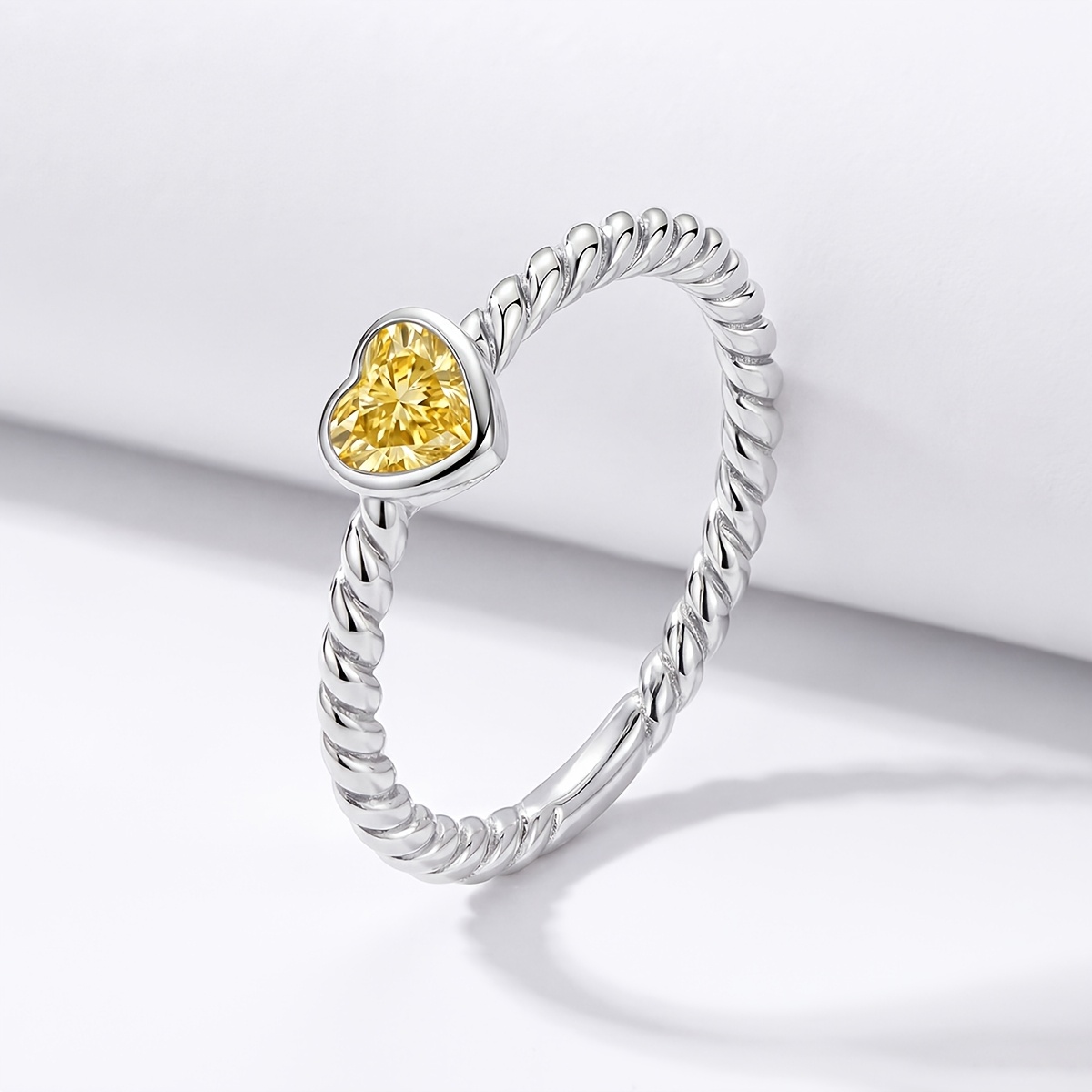 Women's Heart-shaped Twisted Ring, Versatile Fashion Gift