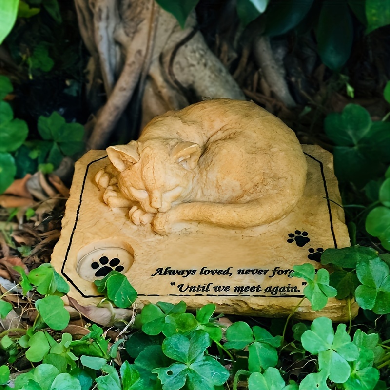 

Memorial Stone Marker For Pets, Suitable For Cats, 3d Cat Garden Stone, Cat Cemetery Marker Tombstone, Sympathy Gift For Lost Cat, Outdoor Use