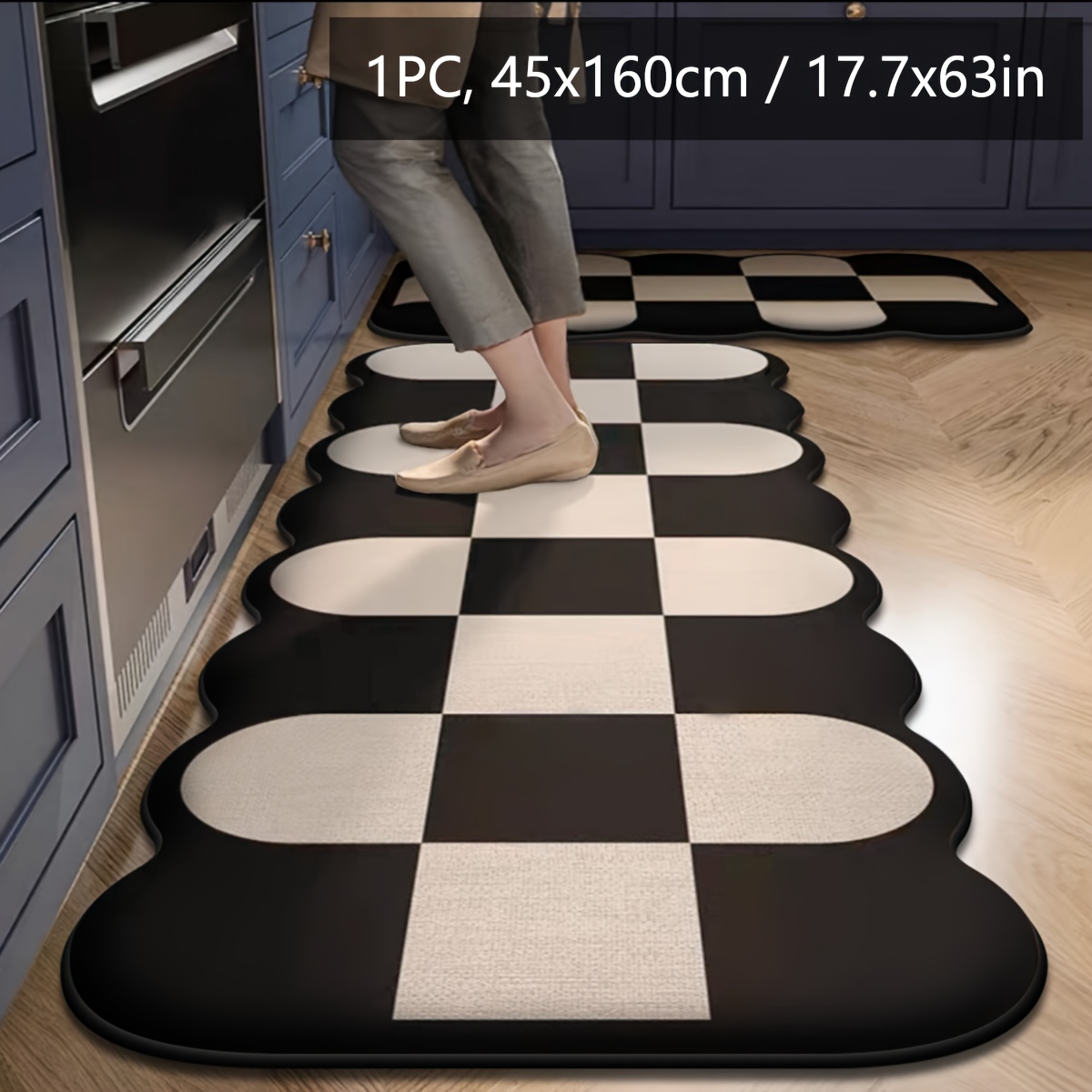Thickened Kitchen Long Strip Absorbent Anti-slip Floor Mat Fleece Door Mat