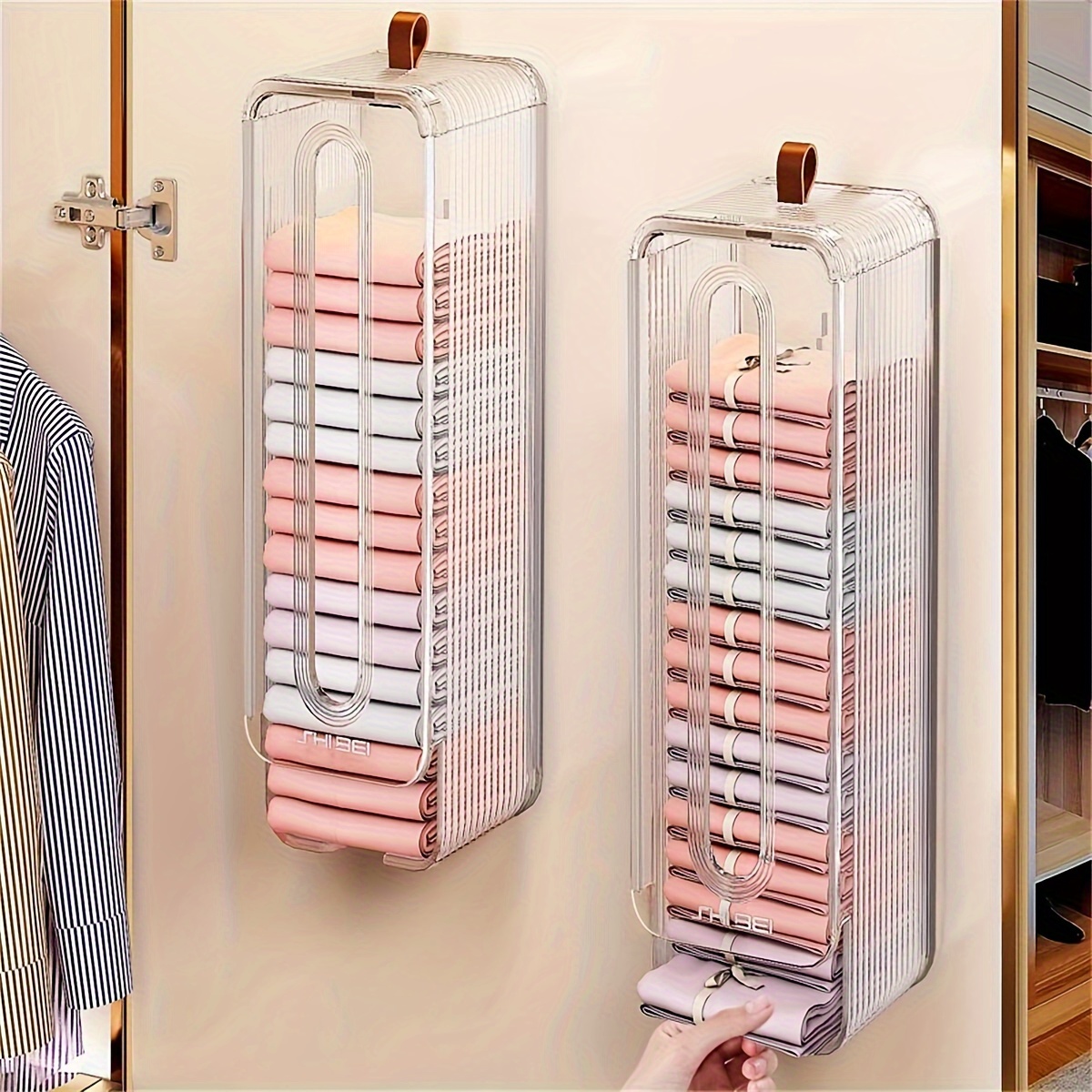 

Space-saving Wall-mounted Underwear & Sock Organizer - No-drill, Hanging Storage Solution For Home, Baskets, Bins & Containers For