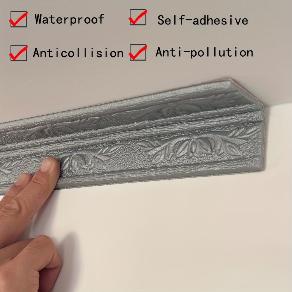 

Easy-install Self-adhesive Molding Trim - Waterproof & Xpe Foam, , 90.55in X 3.14in - Ideal For Decor, Wall Protection, And Corner Guards, Diy | | Surface Trim, Floor Trim Molding