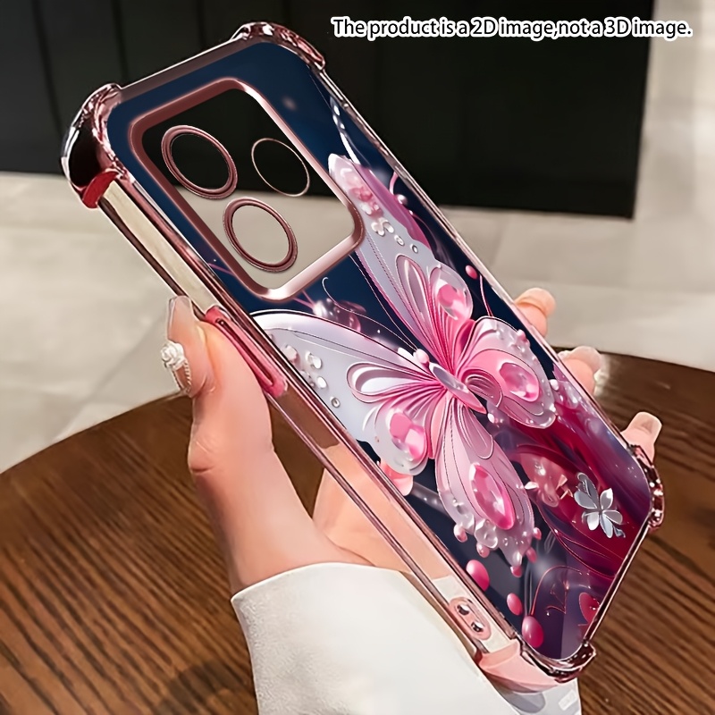 TEMU Phone Case: 2d Flat For Redmi Note14/14pro/14pro+/note13/note13pro 5g 4g Anti Drop Transparent Electroplated Protective Soft Shell Phone Case
