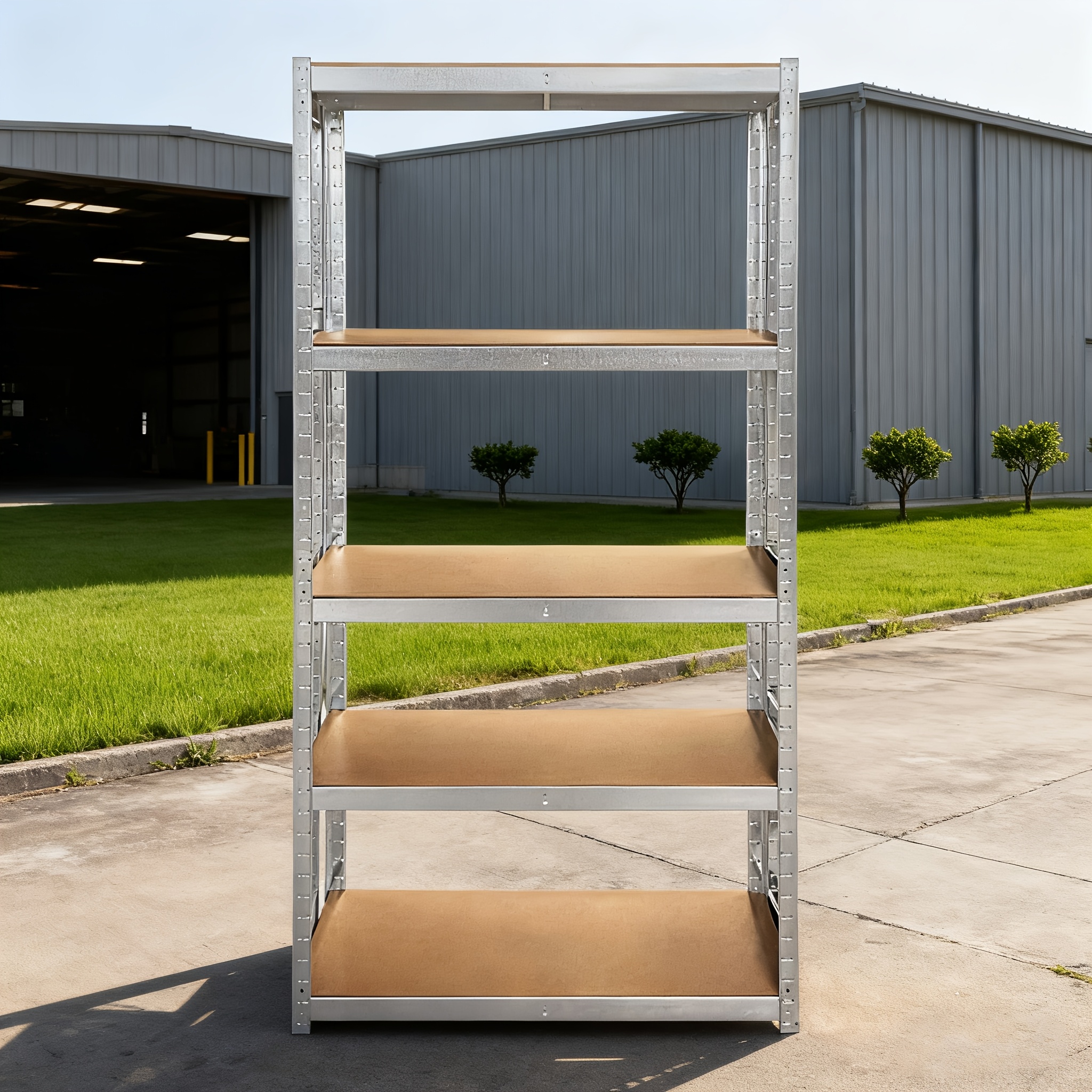 5-Tier Heavy-Duty Racking, Bolt-Free Industrial Storage Rack