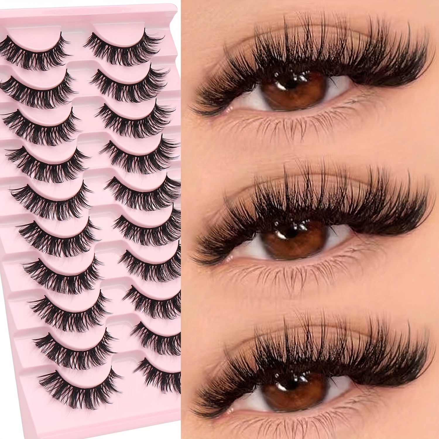 

Luxurious Eyelashes - Soft, Fluffy & Wispy With Volume | Beginner-friendly & Reusable | & Cat Eye Styles Available