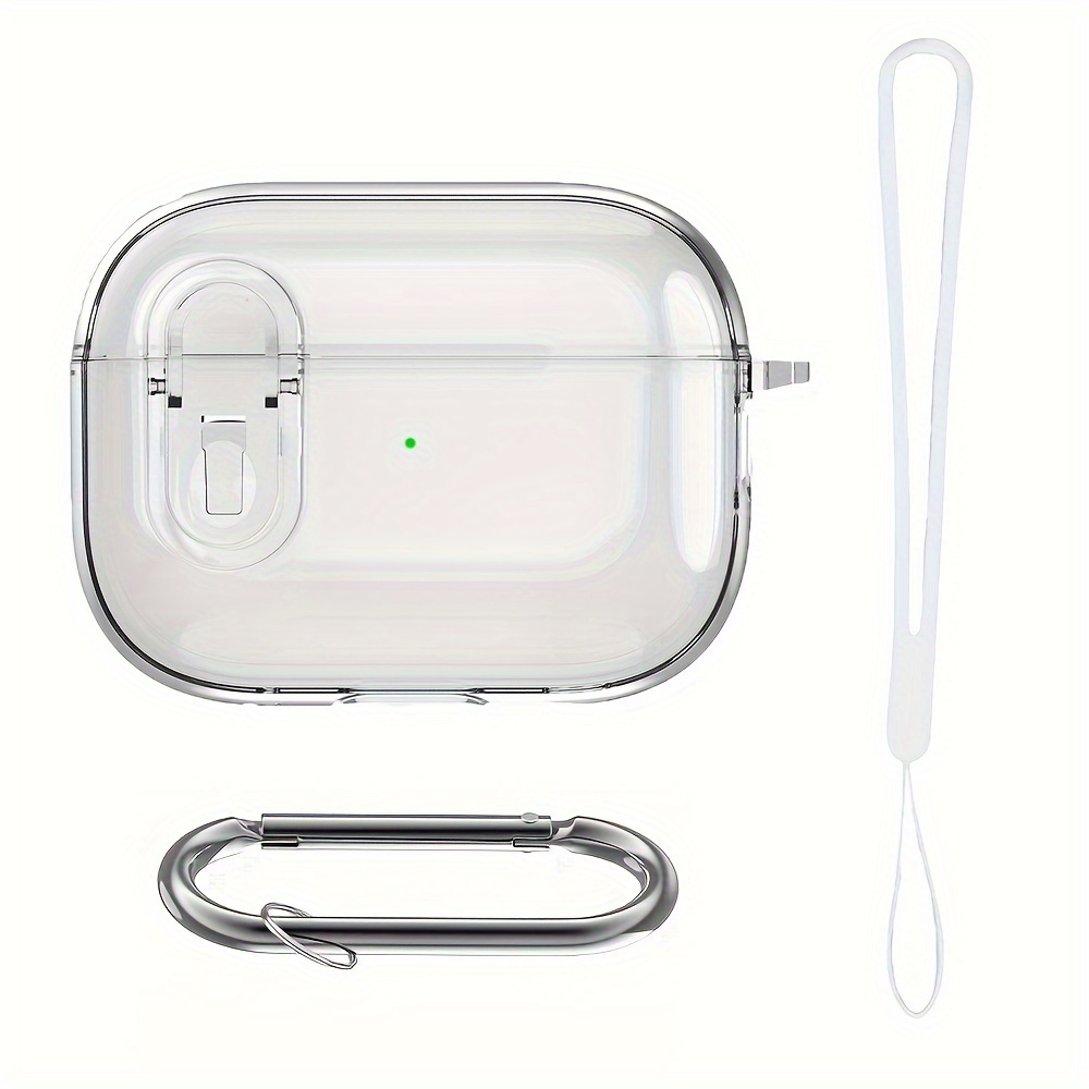 TEMU Tpu Clip Clear Case For Airpods 5 Pro3 2025 4 Anc 3 Pro Cover Case, Full Cover Protective Case For Airpods Pro2 Transparent Cover Case With