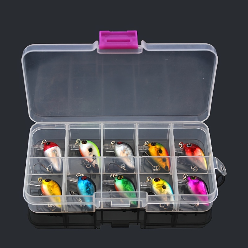 10pcs Mini Minnow 3cm 1.5g 10 Colors Micro Rock Bait Small Fat Bait Lure Artificial Bait