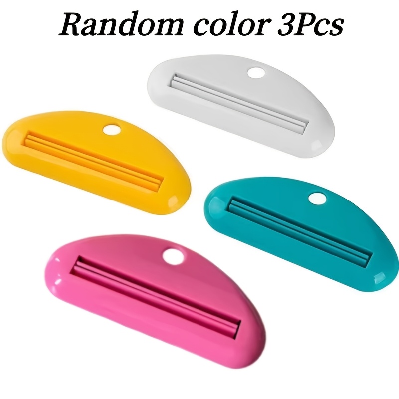 TEMU 3pcs Random Color Manual Toothpaste Squeezer, Bathroom Tube Squeezing Clip Pliers