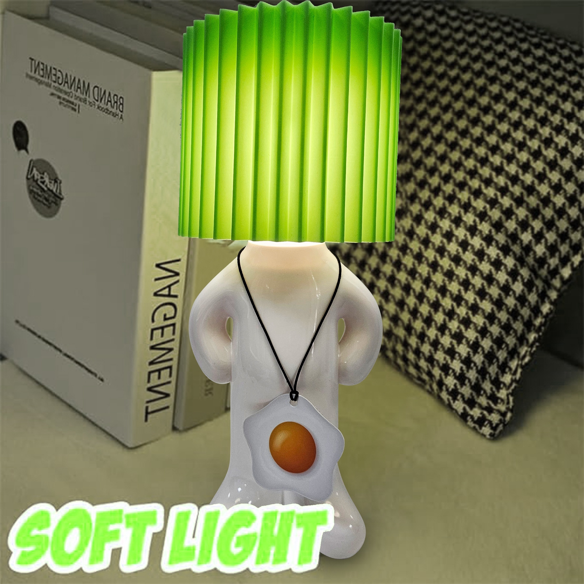 Dimmable Acrylic Table Lamp with LED Lights, Push Button Control, Non-Waterproof Polished Surface, Creative Shy Man Design, Artistic Decoration, Ideal for Indoor Reading and Festivities, Sans Cord