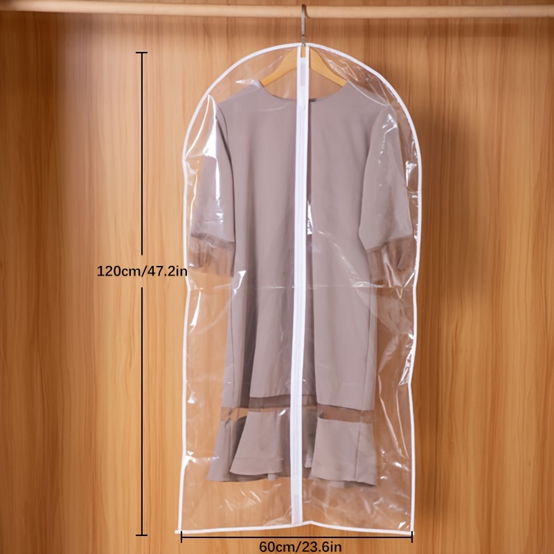 5 dust proof hanging bags lightweight storage bags all transparent covers details 3