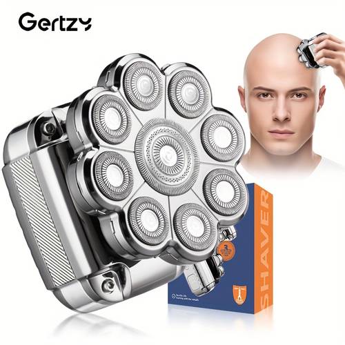 mens bald electric shaver usb charging magnetic 9 blade head display mens shaving and bald shaving ideal holiday gift fathers day gift