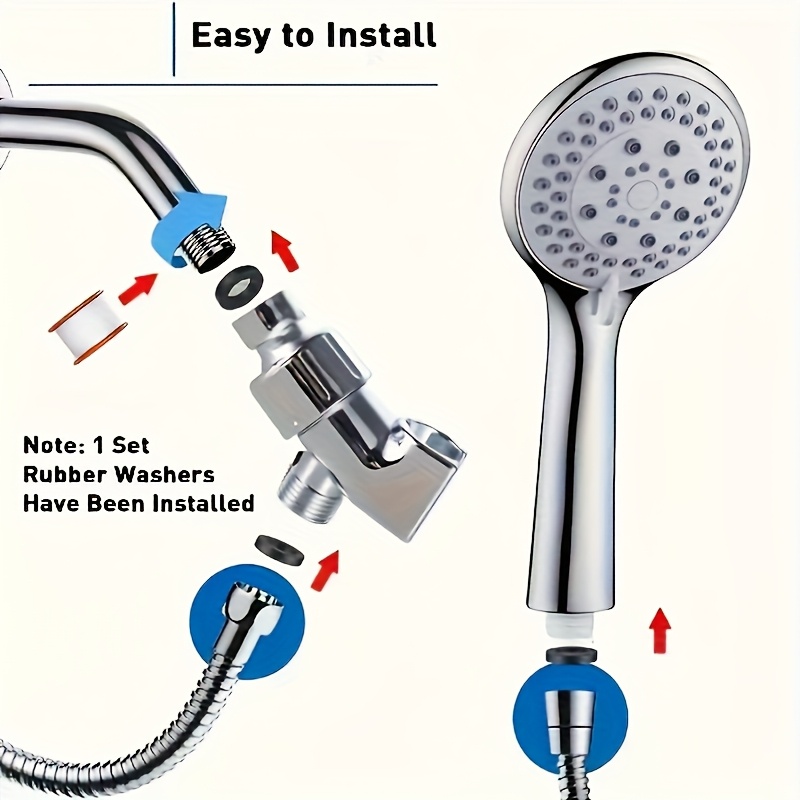 3pcs Adjustable Handheld Showerhead Set with High-Pressure Jet & Fine Mist