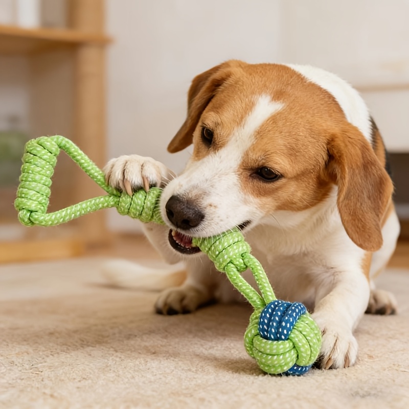 dog rope   interactive chew rope ball toy washable durable tug of   small medium dog training teeth cleaning Product details 4