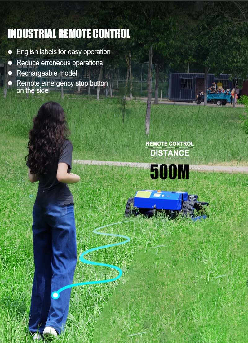 remote controlled lawn mower snow pusher all terrain self propelled robotic lawn mower outdoor tools garden tools suitable for lawn trimming in       used for winter   ce and epa certified free shipping Product details 2