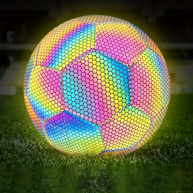 Hiessgozy Ballons de football réfléchissants lumineux de lueur de nuit de  ballon de football pour la formation de l'étudiant U4F5