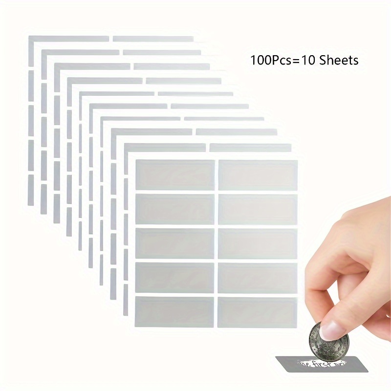 

100pcs Cartes à Gratter DIY - Mate, Billets en Rectangulaires pour Fêtes, Événements & Cadeaux!