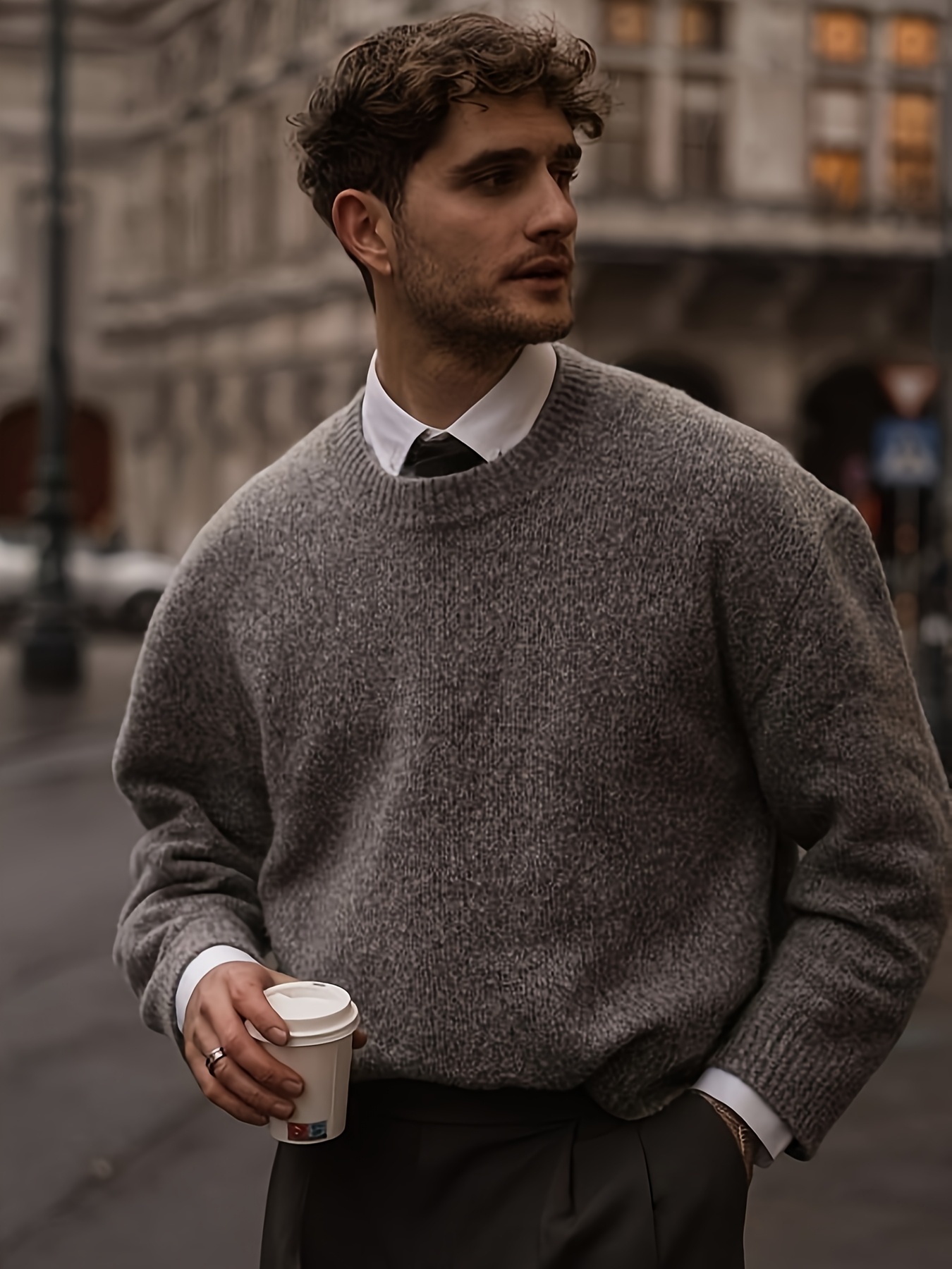 suéter hombre larga cuello Temu Uruguay