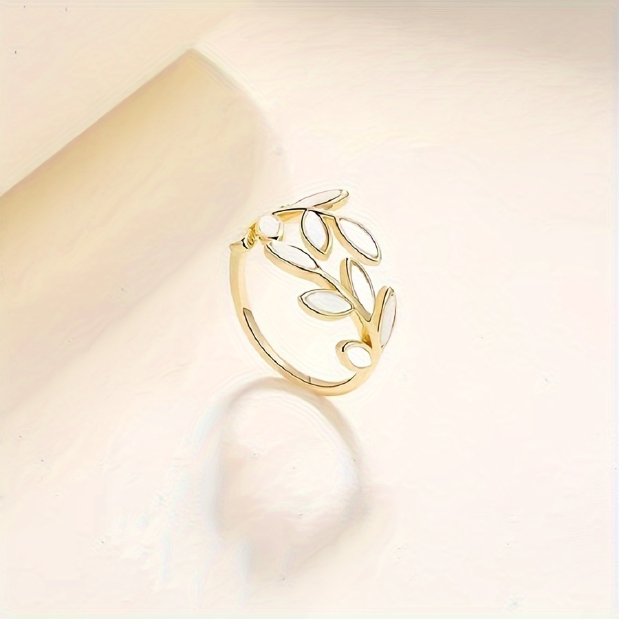 Copper Open Ring Tree Leaf Design for Women
