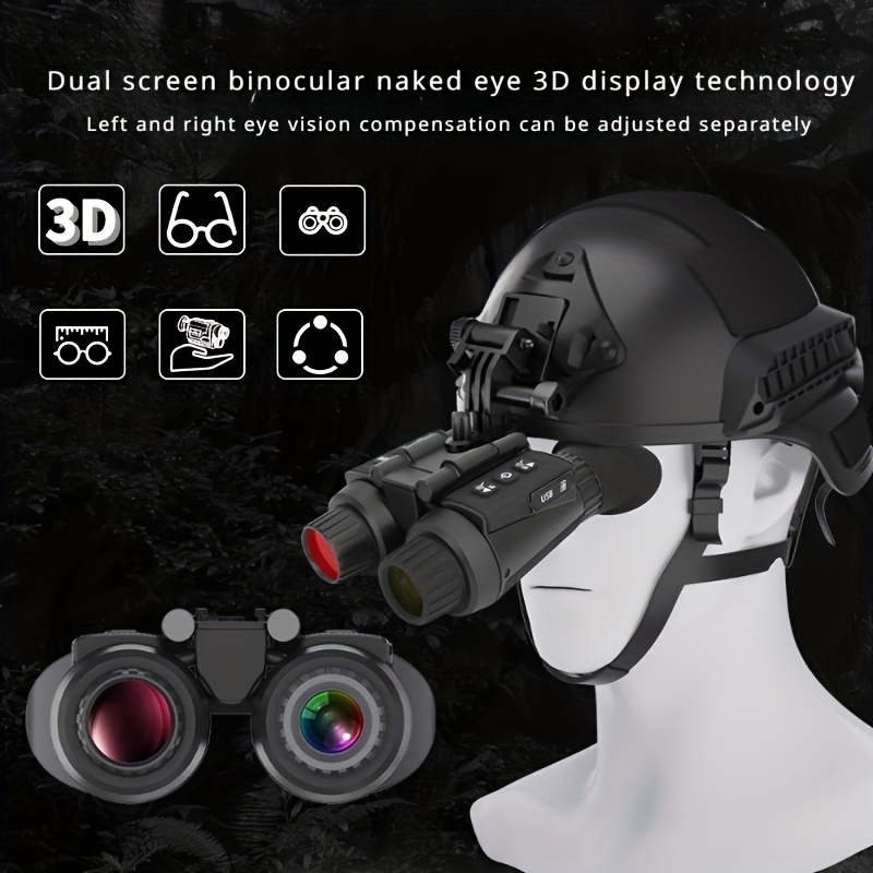 

New Adjustable Pupil Distance Head Mounted Night Vision Device, High-definition Digital Binocular Outdoor Infrared Night Vision Telescope Night Vision Device