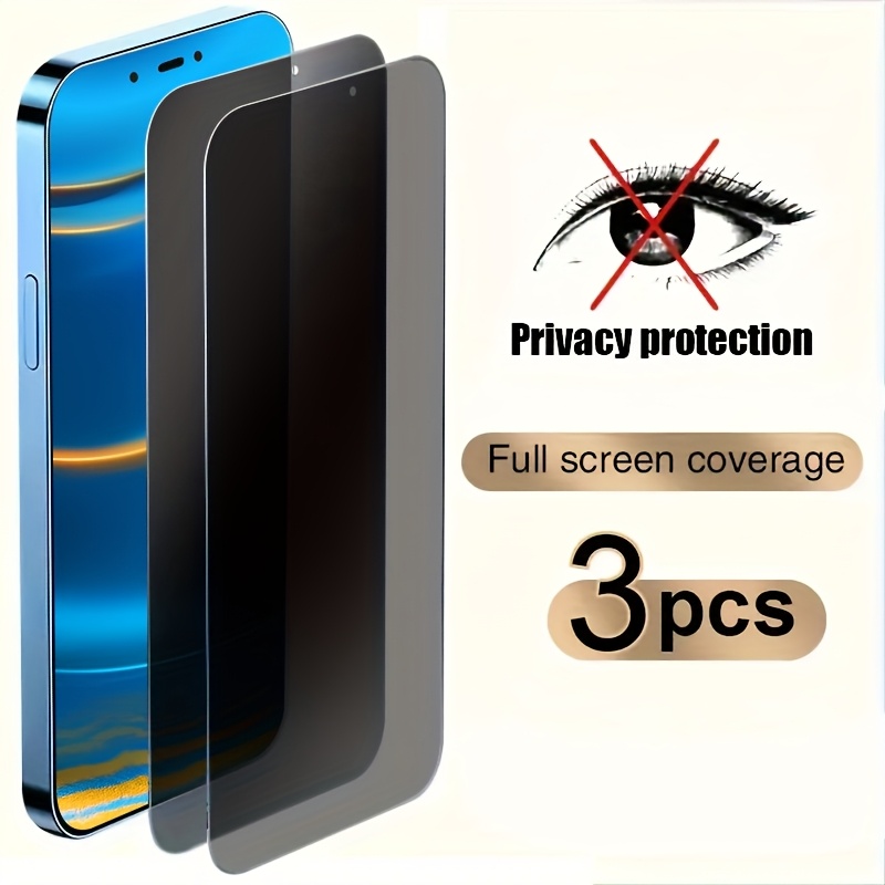 3pcs Full Cover Privacy Glass for iPhone 14 15 Pro Max Screen Protector for iPhone 13 12 11 14 15Pro XS Max XR X SE 2020 SE3 Tempered Glass