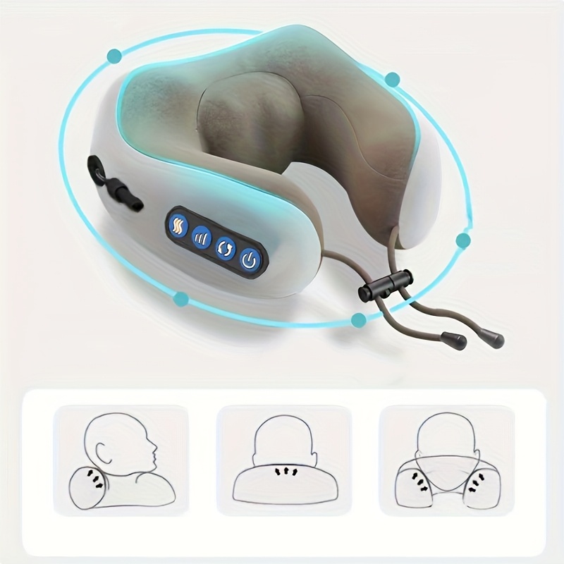 usb rechargeable electric u shaped massage pillow for neck support ideal for   home relaxation Product details 2