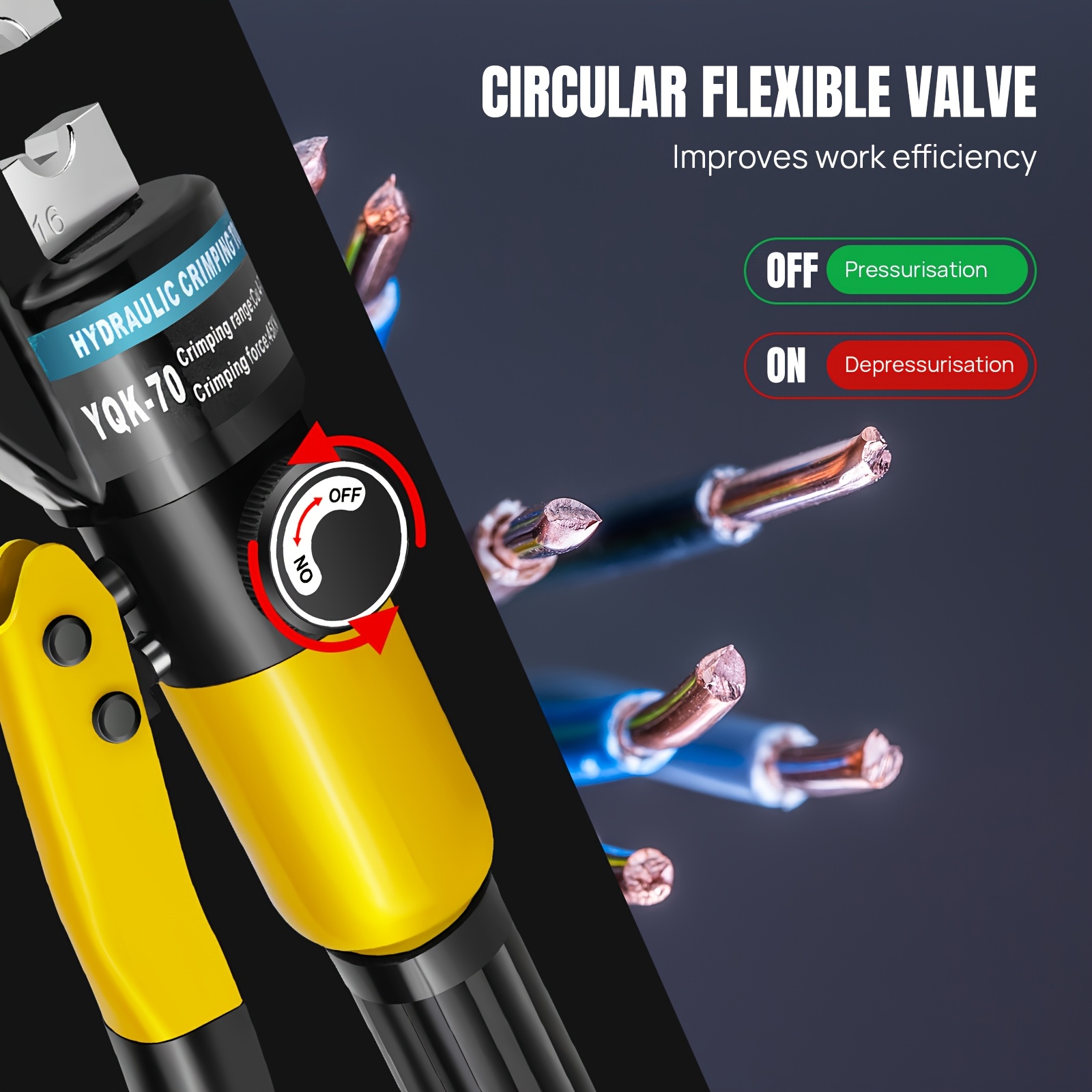 Hydraulic Crimping Tool with 9 Pairs of Dies