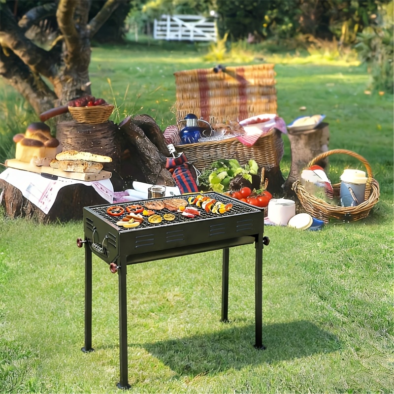 Tragbarer Holzkohlegrill – Klappbar, Leicht, 1,7 Kg – Für Camping, Picknick & Garten