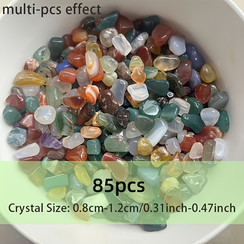 85pcs Polished Stone Set - Natural Polished Crystals In Bulk For Home Decor Landscaping