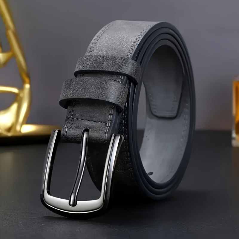 E-shop Herren Designer Freizeit Gürtel mit Metall Nadel Schnalle - Hochwertiger Kunstleder Mode Luxus Gürtel, Vielseitig für & Formelle Kleidung,