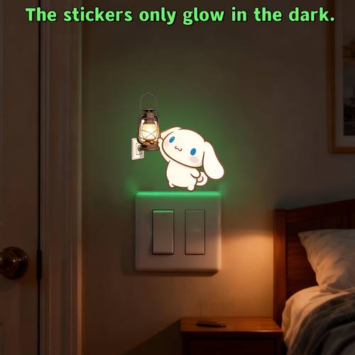 1pc glow in the dark wall sticker bedroom porch living room switch decal decorative wall sticker self paper wall decal home decor