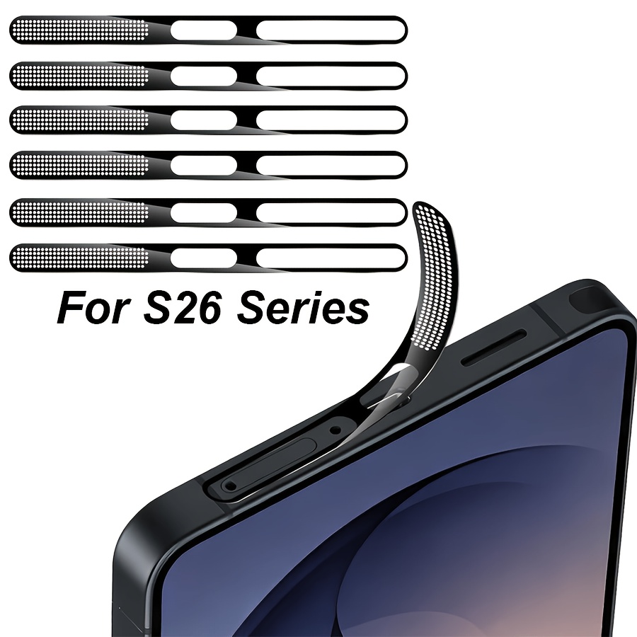 TEMU Protezione antipolvere per altoparlante in rete da 5/6 pezzi per for Samsung Galaxy S26/S26+/S26 Ultra | Coperture adesive con taglio di