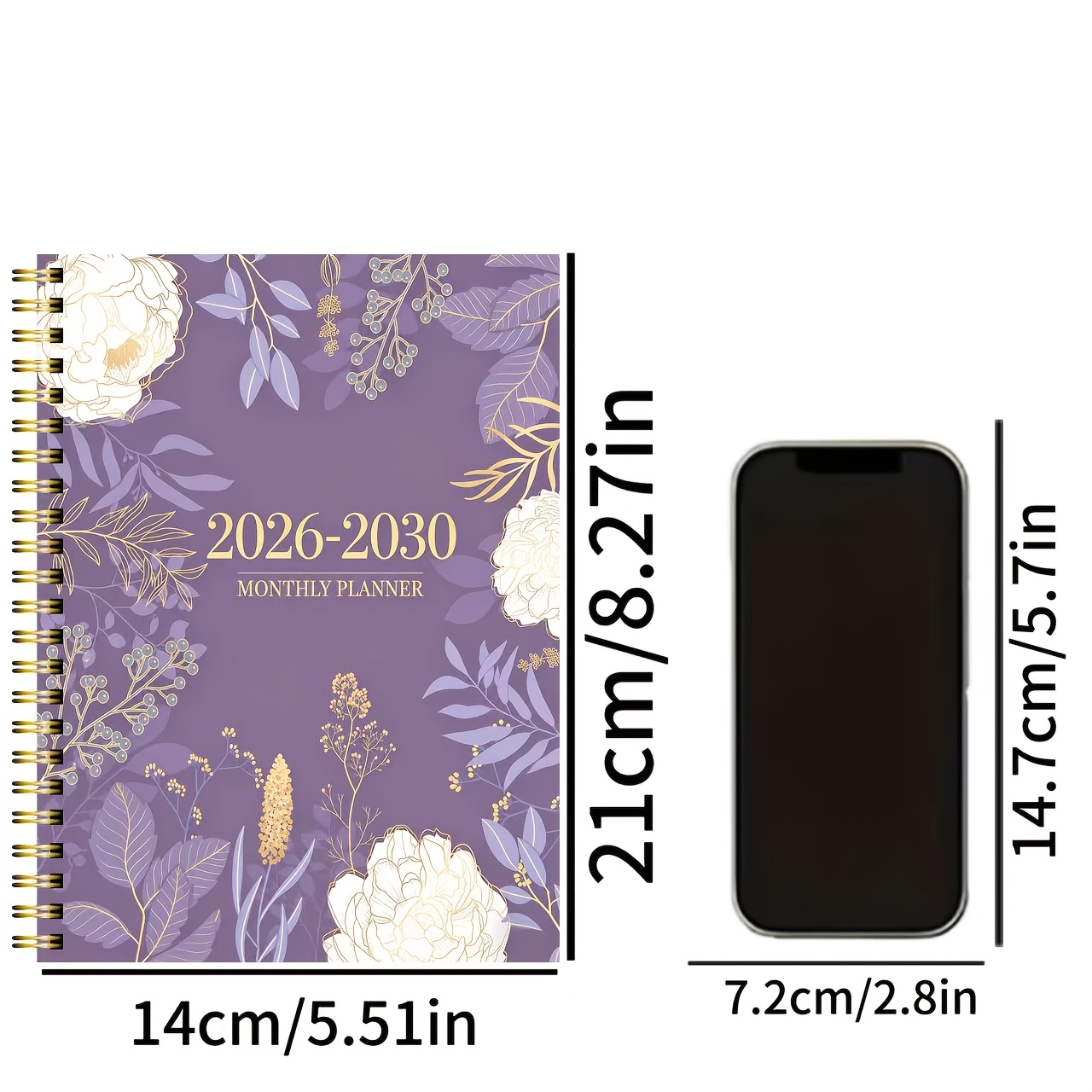 TEMU Agenda Mensuel 2026-2030 - Planificateur Quinquennal 2026-2030, 2026 à Décembre 2030, 5.5 X 8.5 Pouces, Grand Format 60 Mois
