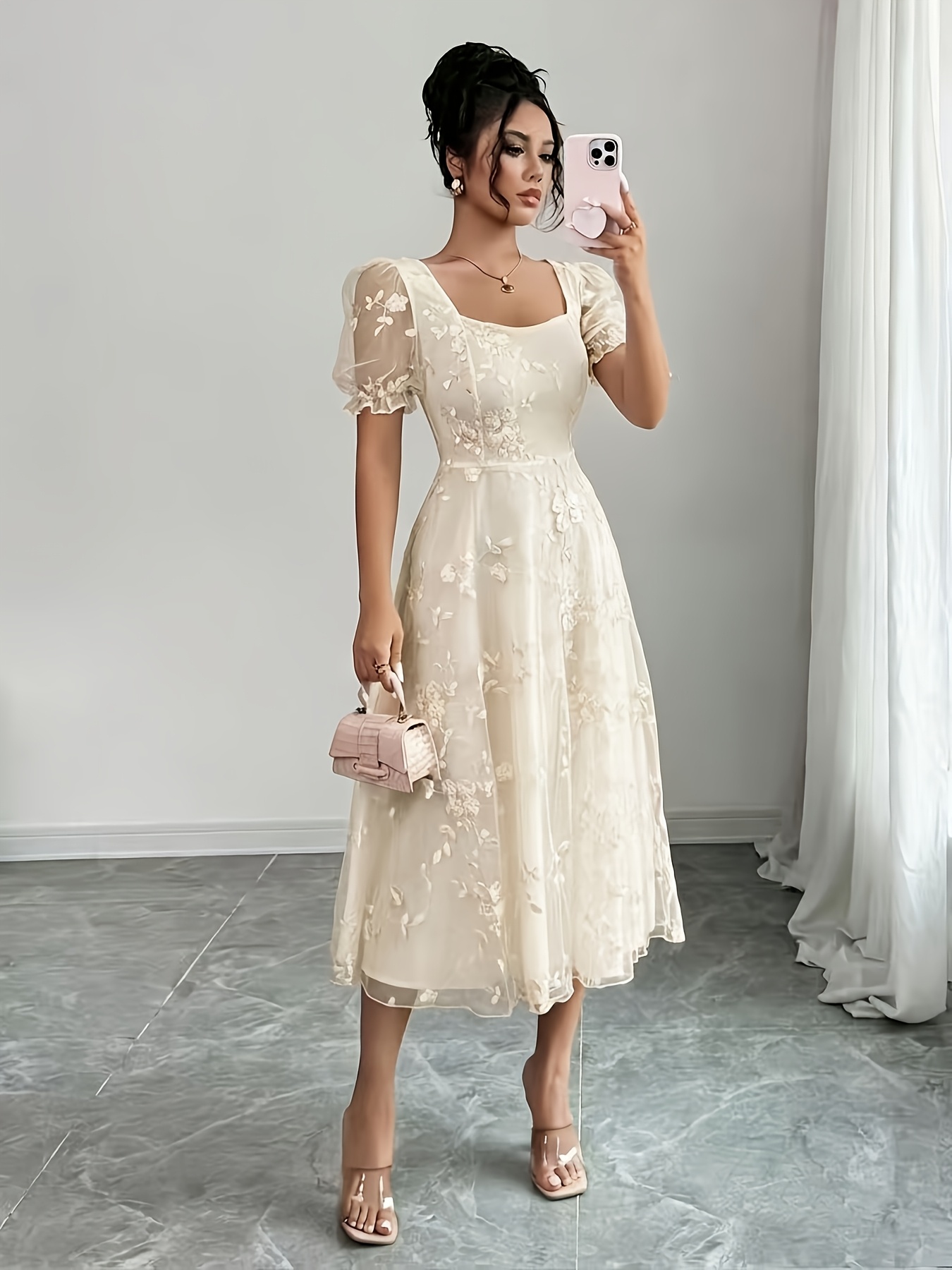 lace dress white wedding KissProm Boho A-Line with Appliques, White / 12 adding lightness and ease Colette CL2025 Beaded A-Line Size:UK 24 (Buy Now) occ:Eventwear