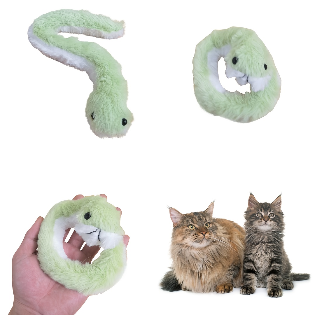 

Yiyuanpet Cartoon Plush Snake Cat Toy - Interactive Play, Chewable, Soothing, Pet Toy For All Breeds - , Uncharged, No Battery Needed